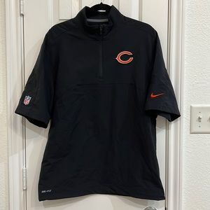 Nike Dri-Fit NFL Men’s Chicago Bears Short Sleeve Quarter Zip Jacket Size S NWOT